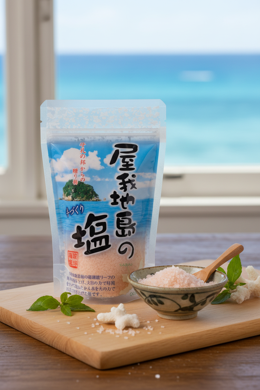 屋我地島の塩｜沖縄・天日干し＆平釜製法の天然海塩